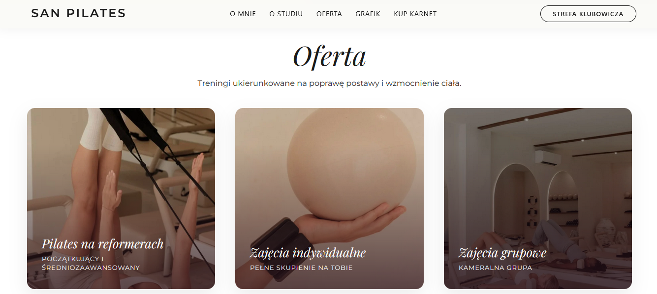 Przejrzysty cennik studia jogi